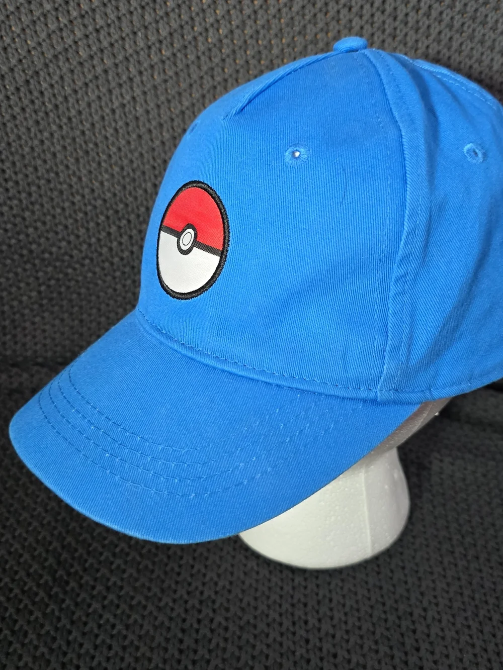 Pokemon Poke Ball Embroidered Patch Blue Baseball Cap Hat Snapback